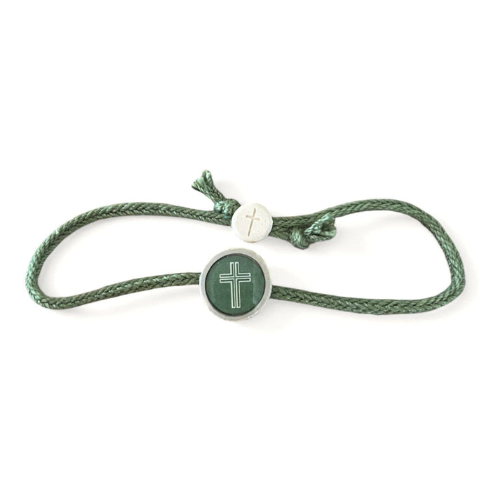 Tap To Pray® Survivor Series Bracelet: Sea Foam + Cross - Olita Gifts & Goods