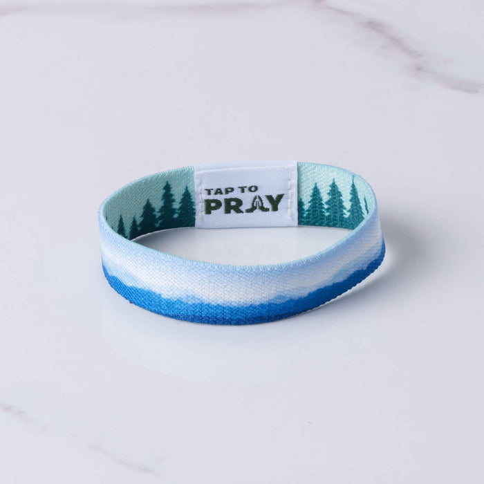 Tap To Pray™ Wristbands - Mountains & Forests: X-Small / Blue Mountains & Green Forests - Olita Gifts & Goods
