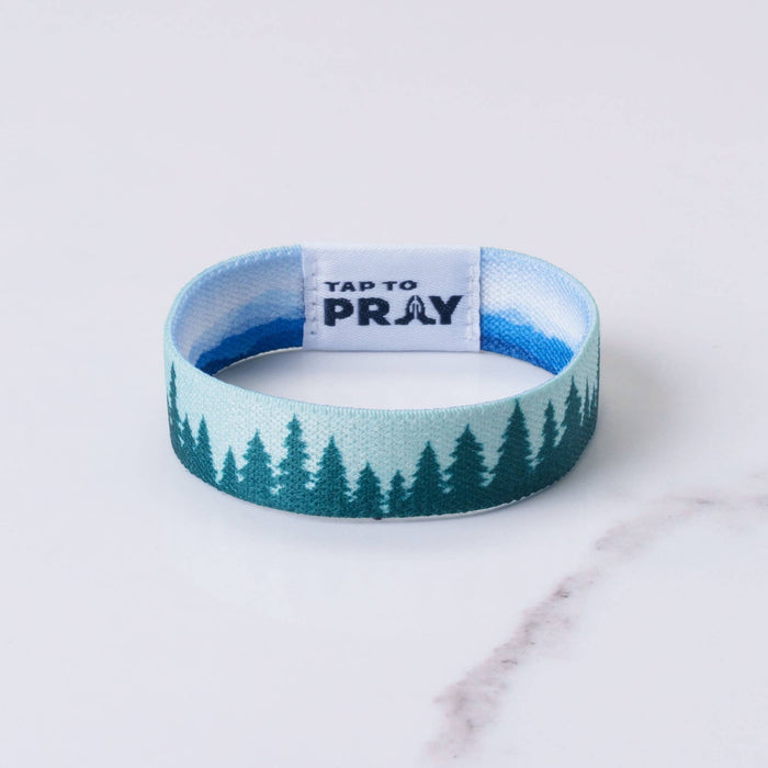 Tap To Pray™ Wristbands - Mountains & Forests: X-Small / Blue Mountains & Green Forests - Olita Gifts & Goods