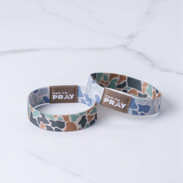 Tap To Pray™ Wristbands - River Rock Camo Classic & Sage: Medium / River Rock Camo Class / Sage - Olita Gifts & Goods