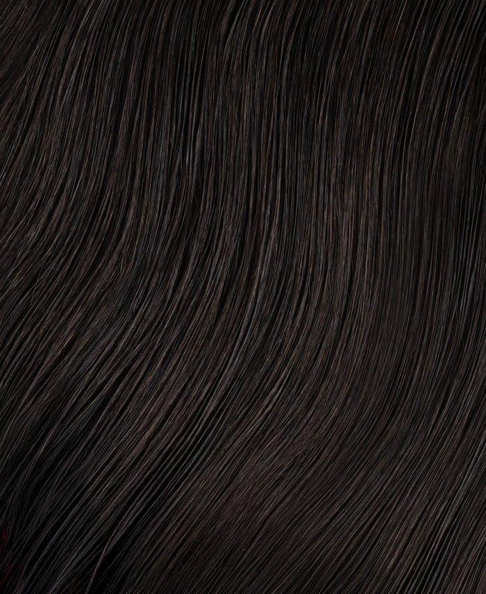tape-in hair extensions dark brown.