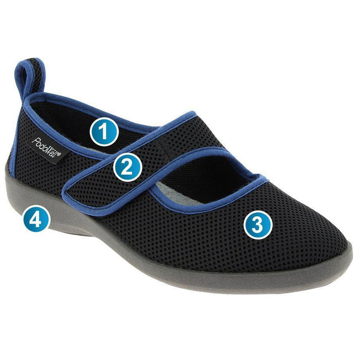 Podowell canada france slippers sandals comfort extra wide anti-skid adjustable