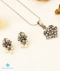 The Abinaya Silver Kemp Pendant Set (Pearl)