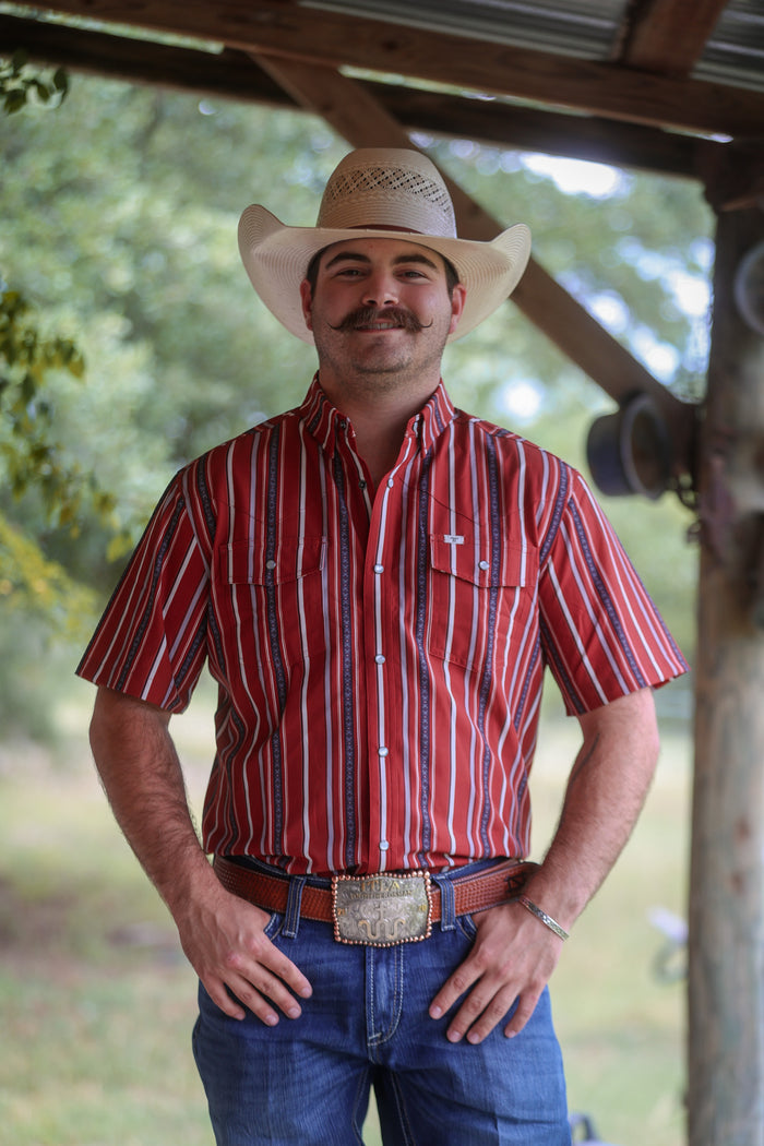 The Brooks Men in Red-SS Snap Shirt