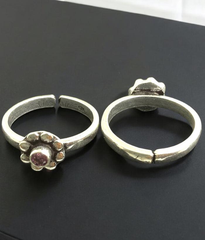 The Desna Silver Gemstone Toe-Rings