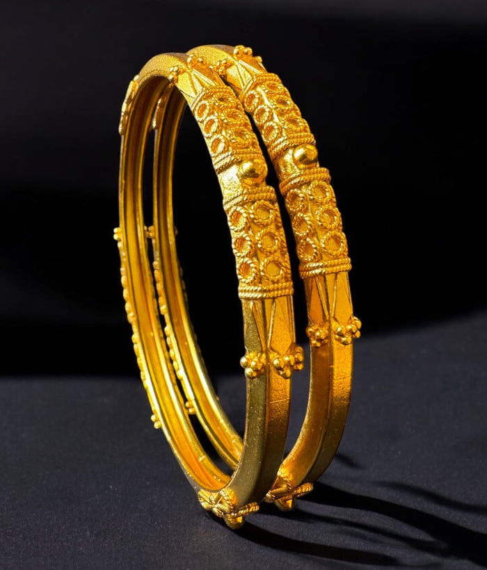 The Kumud Plain Silver Coorgi Bangle-Single (Size 2.2/2.4/2.6/2.8 )