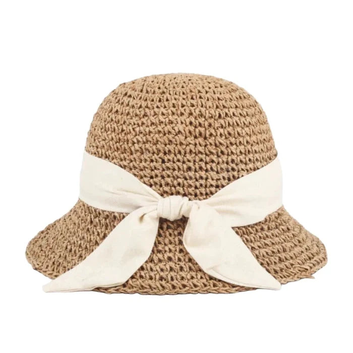 THE PATHZ Rosie Bow Straw Hat