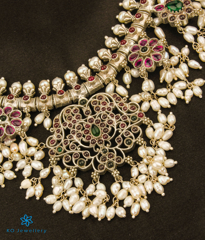 The Sagara Silver Guttapusalu Necklace (Short/Oxidised)