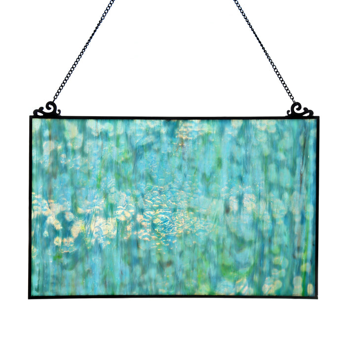 Theo Blue Watercolor Stained Glass Panel - Olita Gifts & Goods