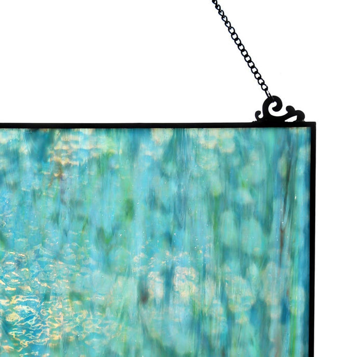 Theo Blue Watercolor Stained Glass Panel - Olita Gifts & Goods
