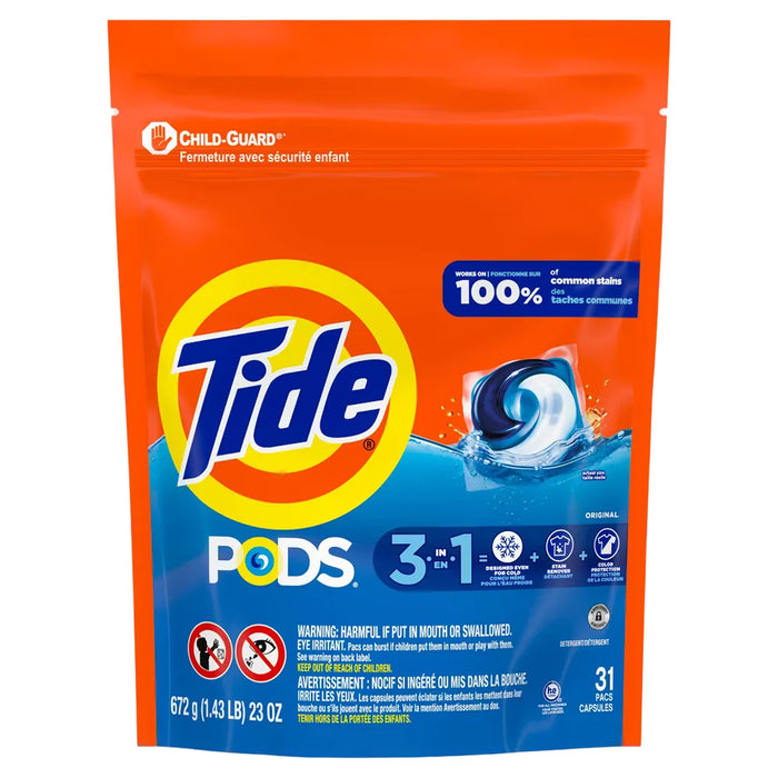 Tide PODS Laundry Detergent Pacs Original Scent - 31 Ct - 4 Pack