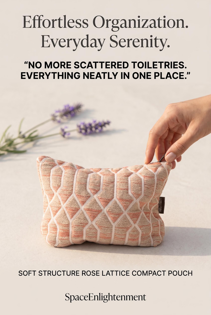 Toiletry Bag Handmade Rose Lattice Jacquard