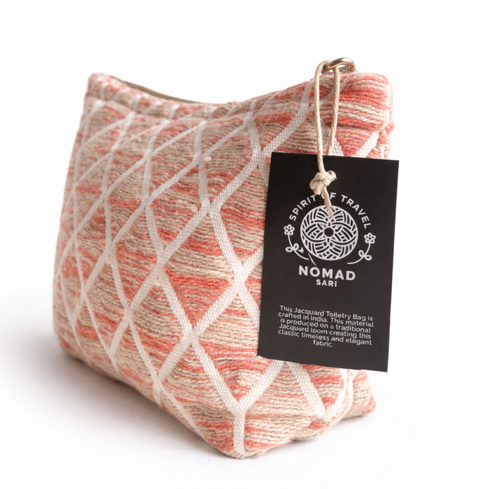 Toiletry Bag Handmade Rose Lattice Jacquard