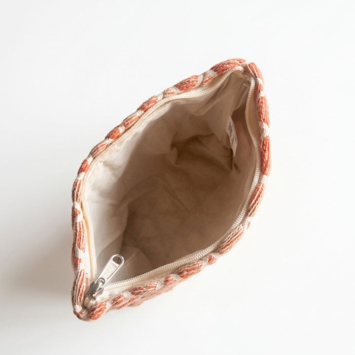 Toiletry Bag Handmade Rose Lattice Jacquard