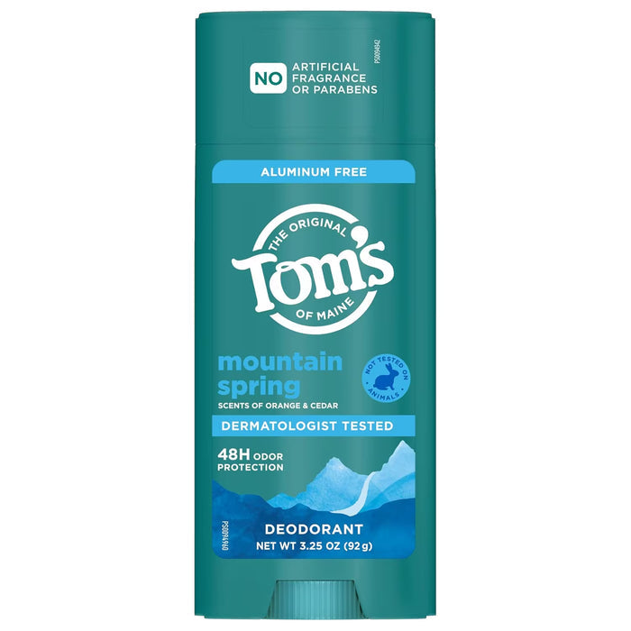 Tom’s of Maine Mountain Spring Deodorant - 3.25 oz - 12 Pack