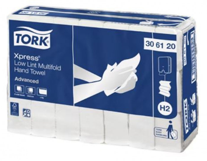 TORK H2 Xpress Advanced 306120 Low-Lint Multifold Hand Towel Slimline