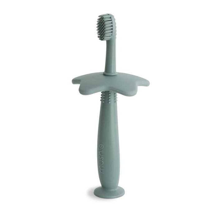 Mushie - Training Toothbrush - Star - Cambridge Blue