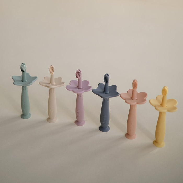 Mushie - Training Toothbrush - Star - Cambridge Blue - Lifestyle Cut 2