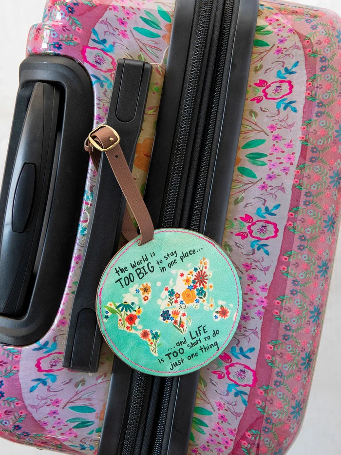 Travel Happy Luggage Tag - The World Is Too Big-view 2