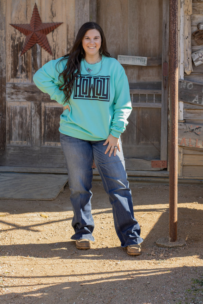 Turquoise Howdy Sweatshirt