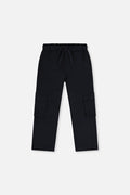 Twill Pants With Cargo Pockets Dark Blue-0