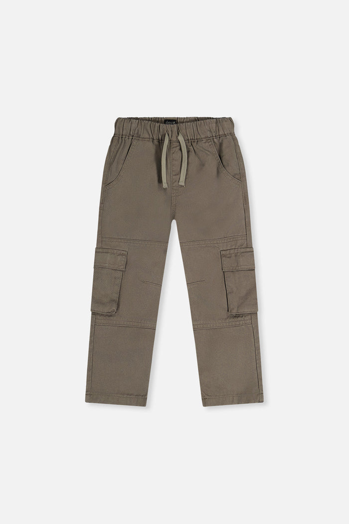 Twill Pants With Cargo Pockets Grey-0