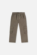 Twill Pants With Cargo Pockets Grey-0