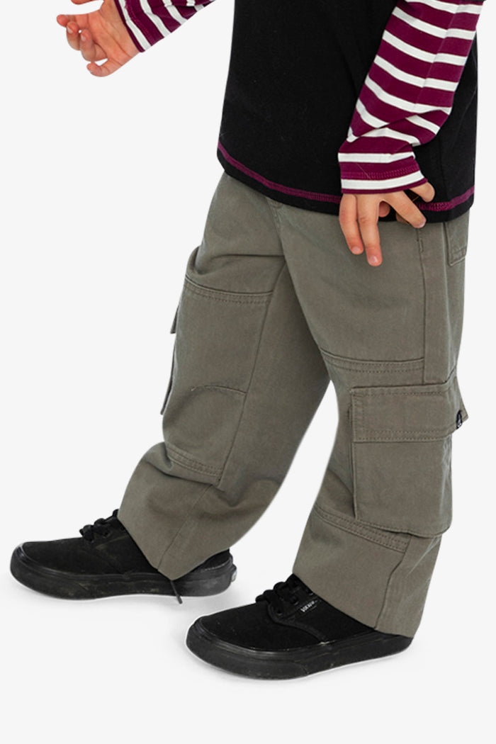 Twill Pants With Cargo Pockets Grey-2