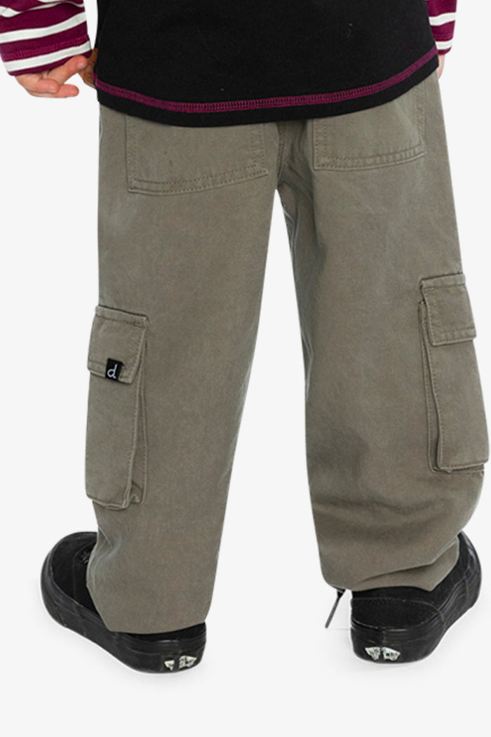 Twill Pants With Cargo Pockets Grey-3