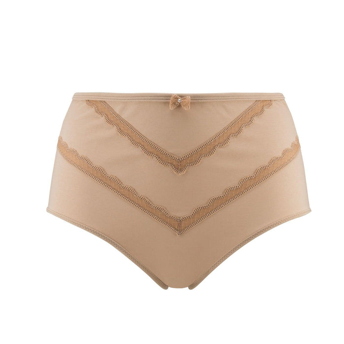 Vanessa Silk and Organic Cotton Full Brief in Skin Tone Colours, view 3 – Juliemay Lingerie