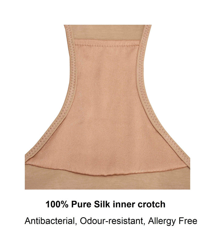 Vanessa Silk and Organic Cotton Full Brief in Skin Tone Colours, view 5 – Juliemay Lingerie