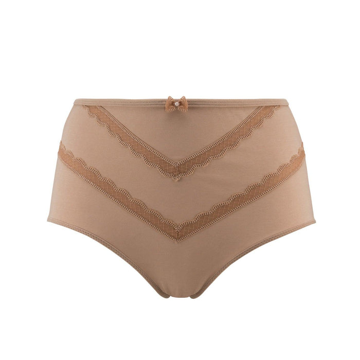 Vanessa Silk and Organic Cotton Full Brief in Skin Tone Colours, view 7 – Juliemay Lingerie