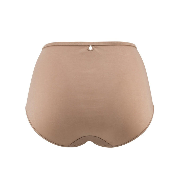Vanessa Silk and Organic Cotton Full Brief in Skin Tone Colours, view 8 – Juliemay Lingerie