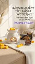 Wax Melts fragrance fresh citrus with yellow Agate gemstone chips