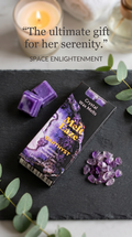 Wax Melts Lavender fragranced simmering granules Amethyst gemstone chips
