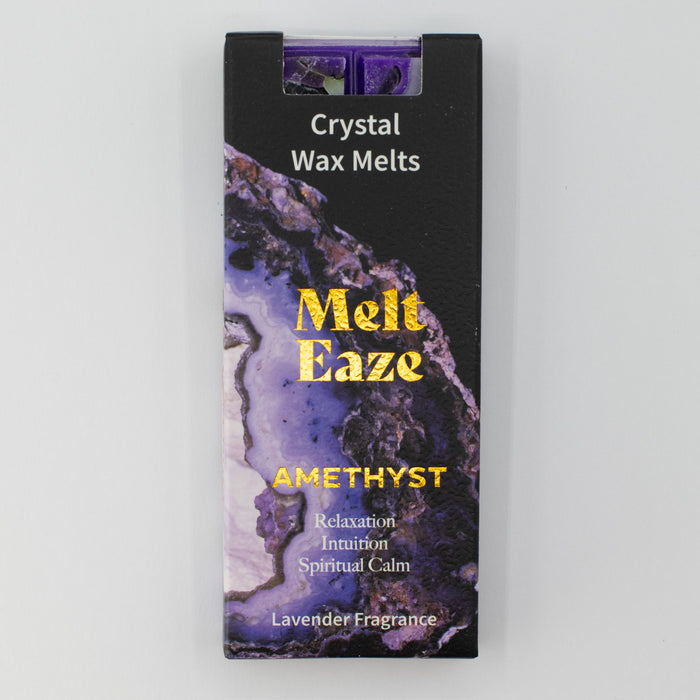 Wax Melts Lavender fragranced simmering granules Amethyst gemstone chips