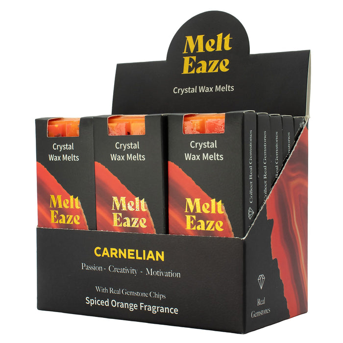 Wax melts spiced range with real Carnelian gemstone chips