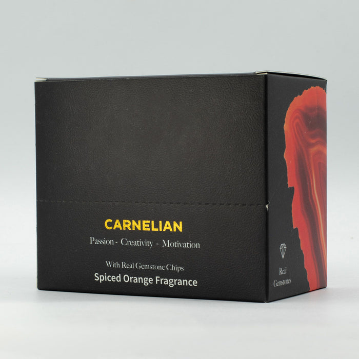 Wax melts spiced range with real Carnelian gemstone chips