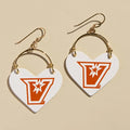 White UTRGV Lover Earrings