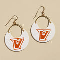White UTRGV Ninas Earrings