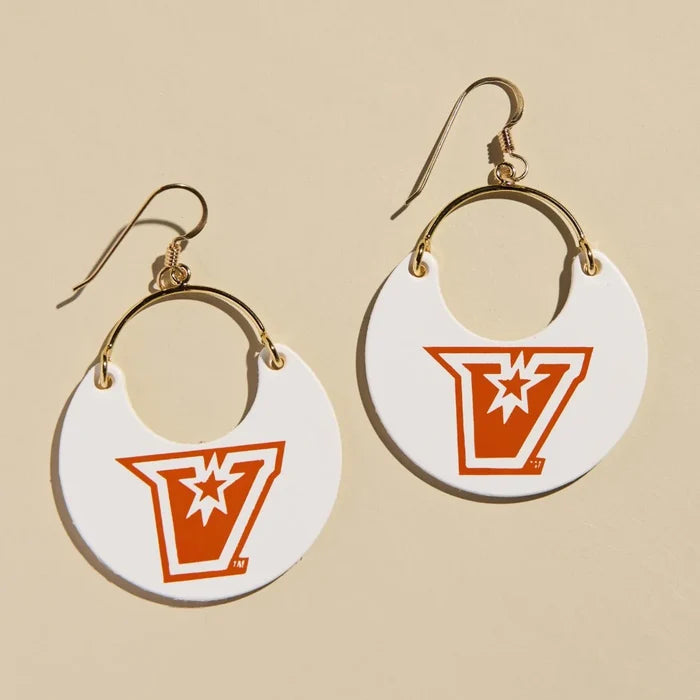 White UTRGV Ninas Earrings