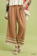 Wide leg Linen Blend Pants