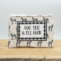 You Yee I'll Haw Quilted Zipper Bag #QMB342