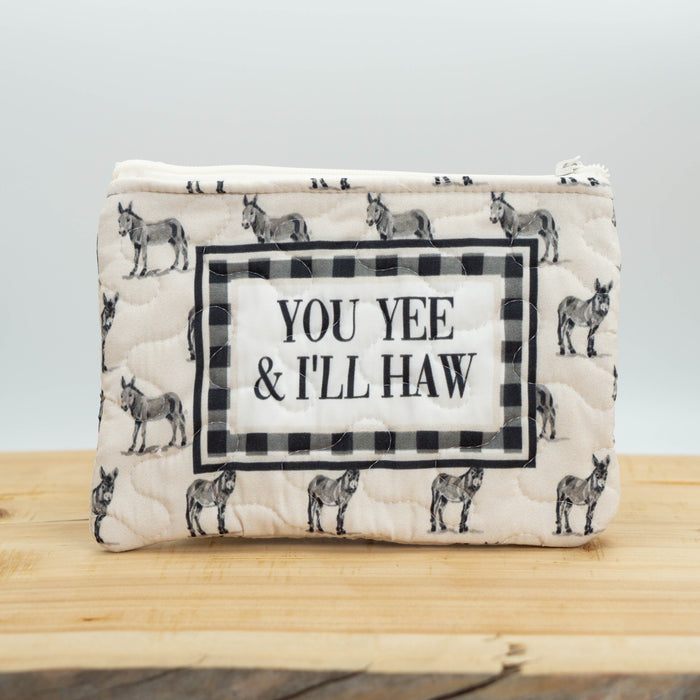 You Yee I'll Haw Quilted Zipper Bag #QMB342