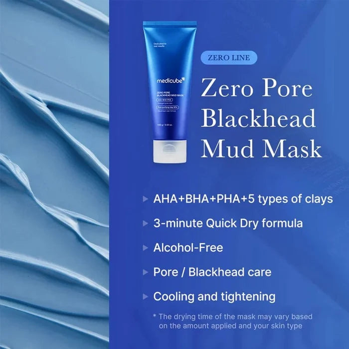 Zero Pore Blackhead Mud Facial Mask for Deep Pore Care - 100g