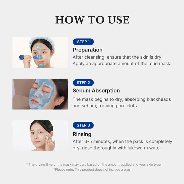 Zero Pore Blackhead Mud Facial Mask for Deep Pore Care - 100g