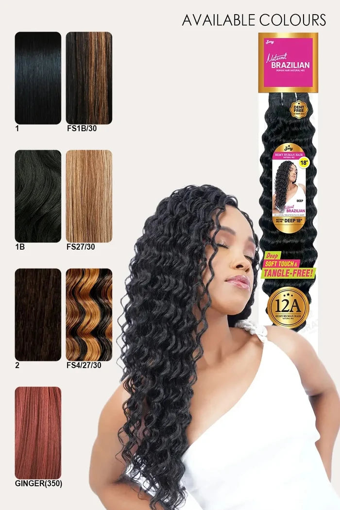 ZURY NATURAL BRAZILIAN HUMAN HAIR MIX WEAVE - DEEP 18 ZURY