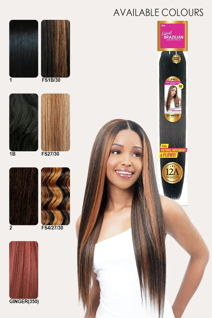 ZURY NATURAL BRAZILIAN HUMAN HAIR MIX WEAVE - YAKY 18 ZURY
