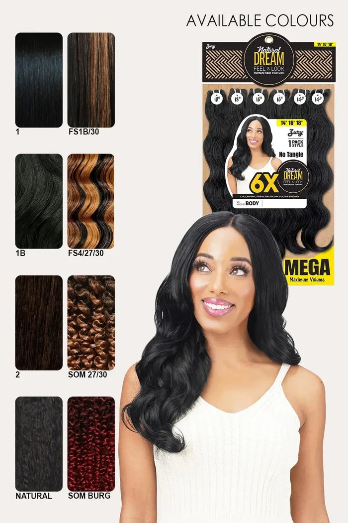 ZURY NATURAL DREAM HAIR WEAVE 6X - BODY 141618 ZURY