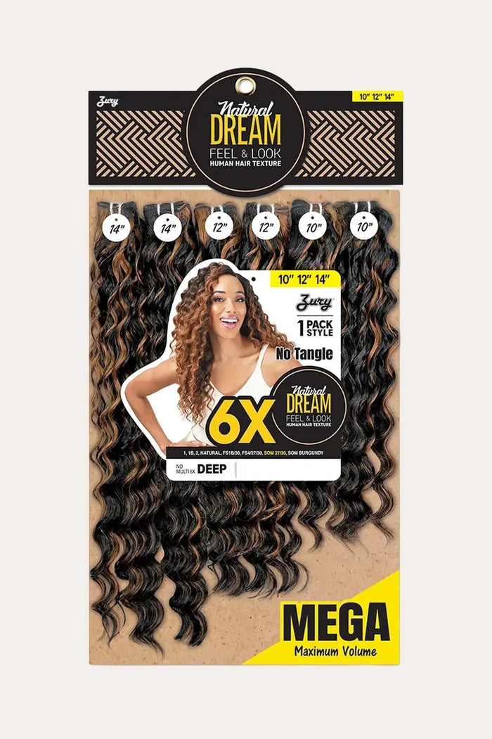 ZURY NATURAL DREAM HAIR WEAVE 6X - DEEP 101214